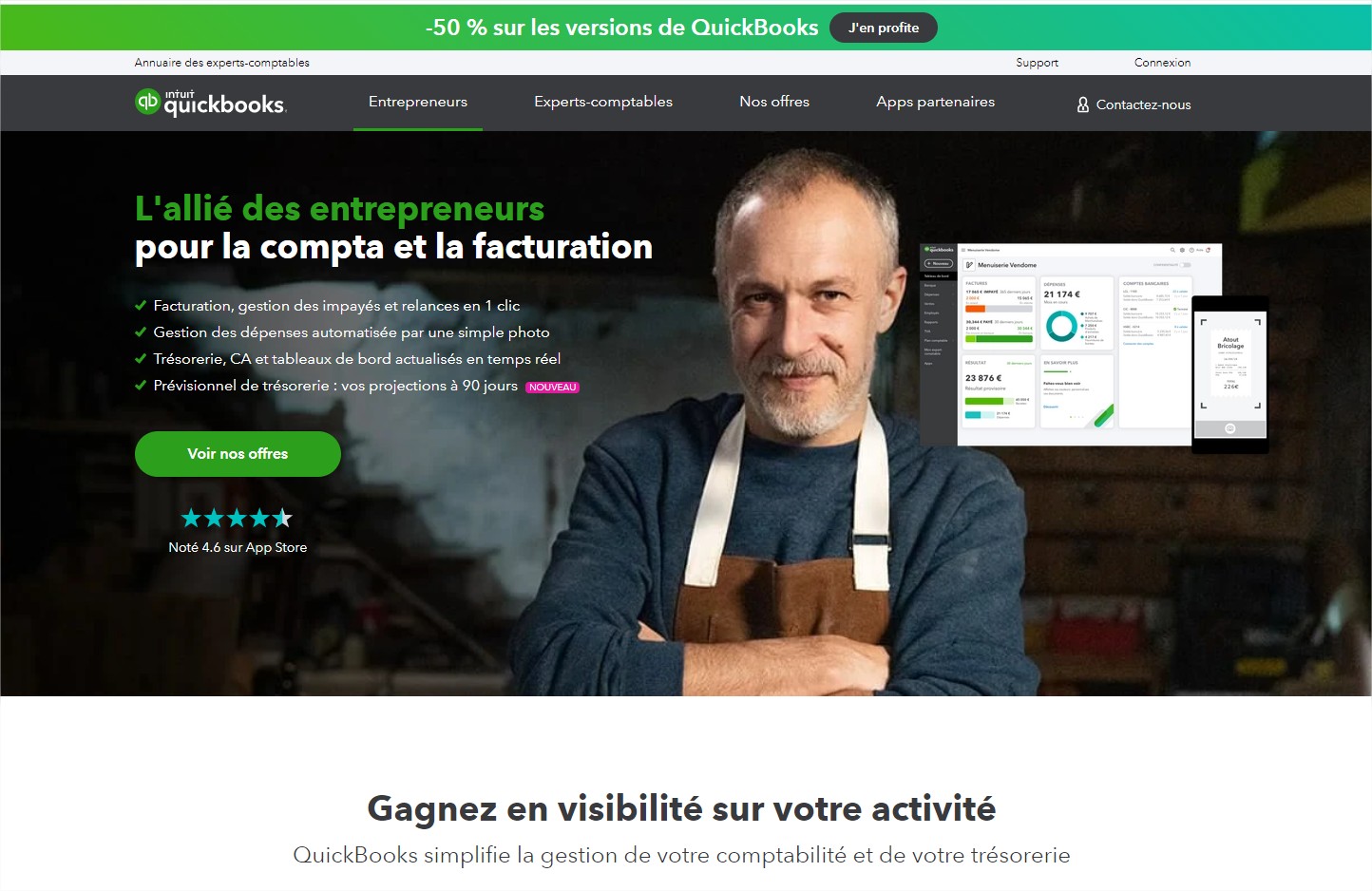 Avis sur Quickbooks : logiciel de comptabilité en ligne