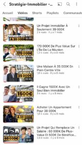 chaine youtube stratégie immobilier